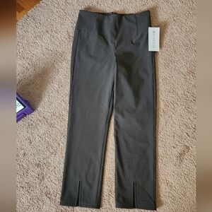 NWT Athleta Wander Slim Straight Crop Office  Career Split Hem Stretch Grey 8